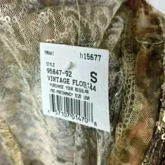 New motherhood maternity top size S Bronze sequins - Picture 9 of 9